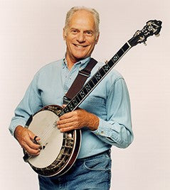 Eddie Adcock with his Golden Era Banjo