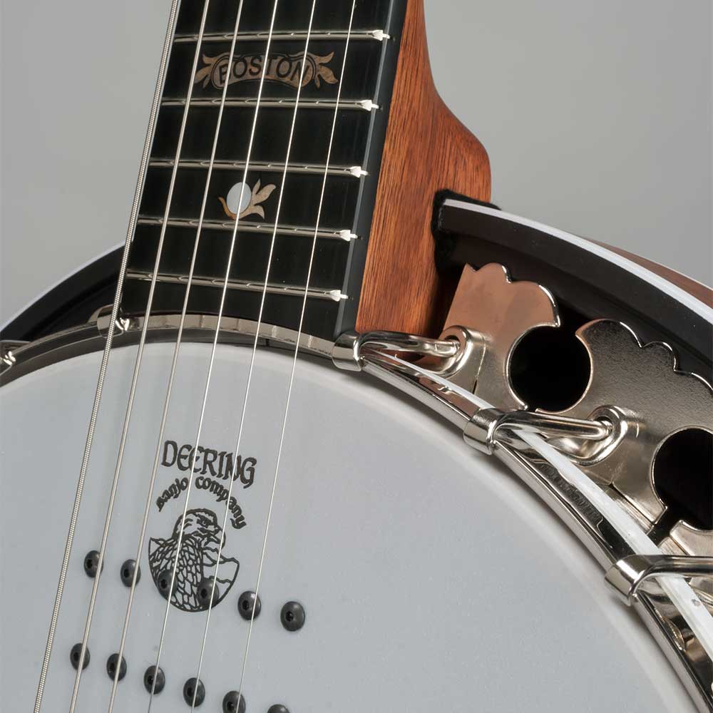 Deering Boston 6-String Acoustic/Electric Banjo - neckjoint front