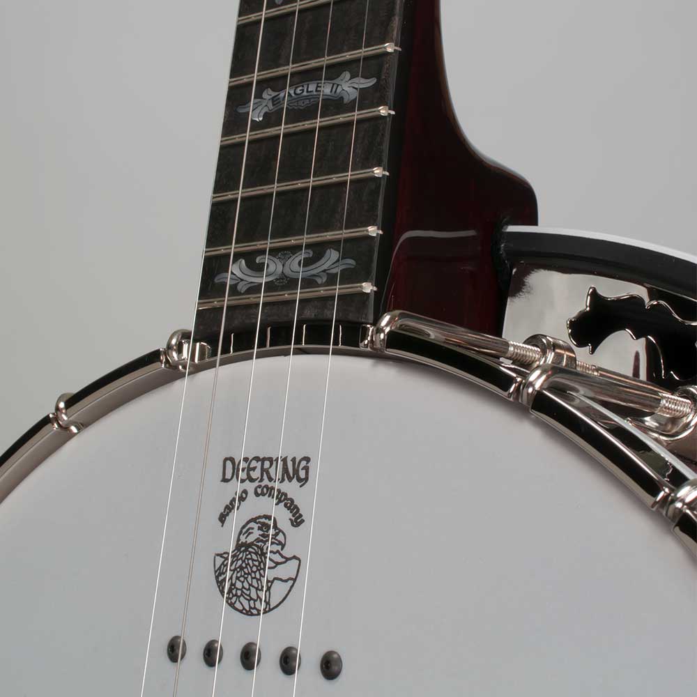 Deering Eagle II Acoustic/Electric 5-String Banjo - neck joint front