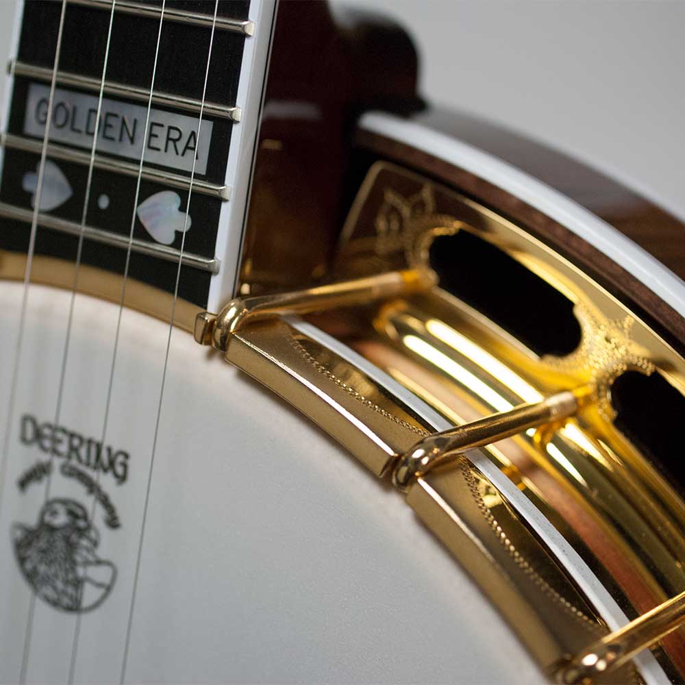 Deering Golden Classic 5-String Banjo - neck joint front