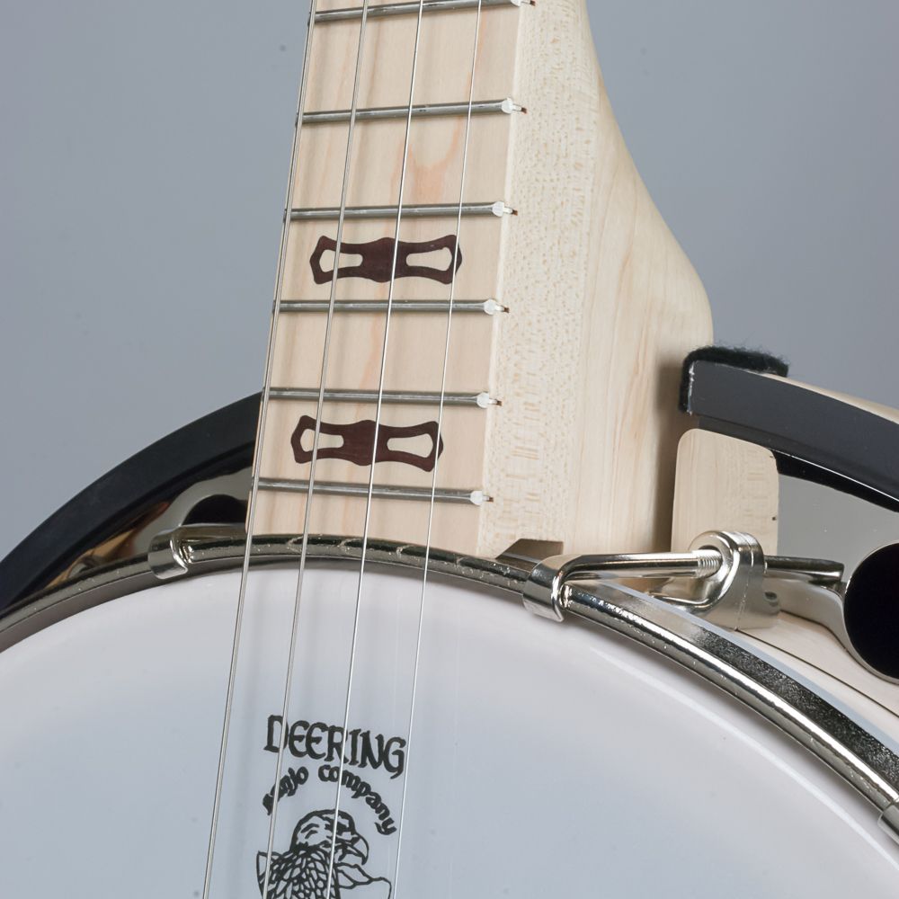 Deering Goodtime Two 17 fret tenor banjo - front - neck and pot