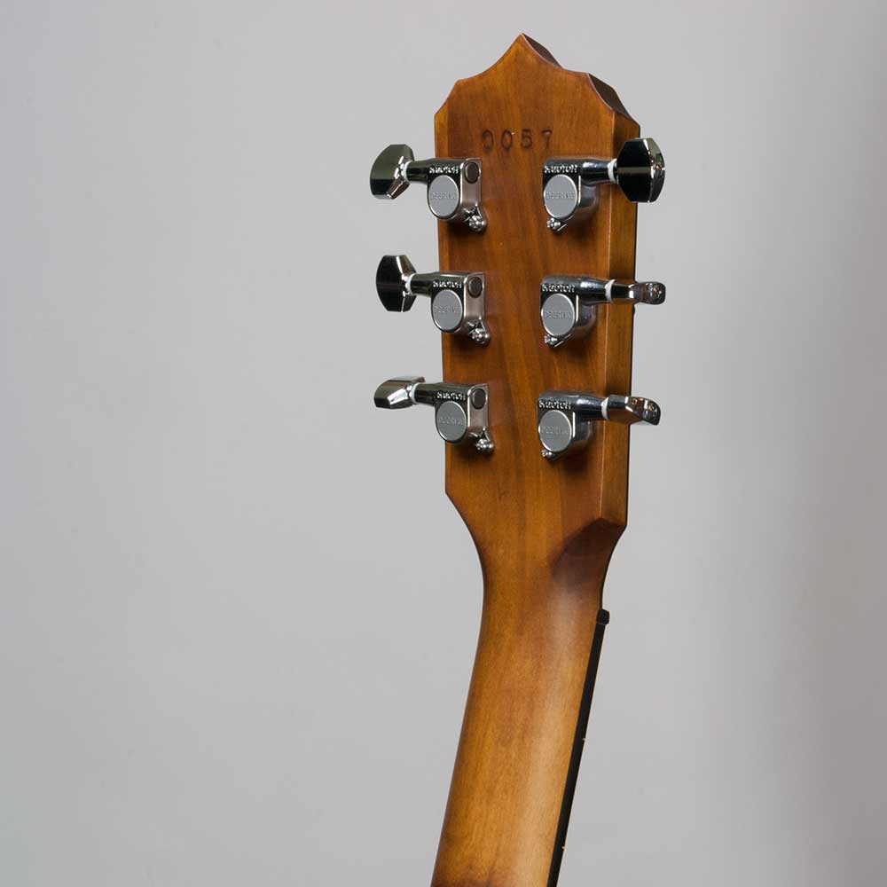 Deering Phoenix Acoustic/Electric 6-String Banjo - peghead back