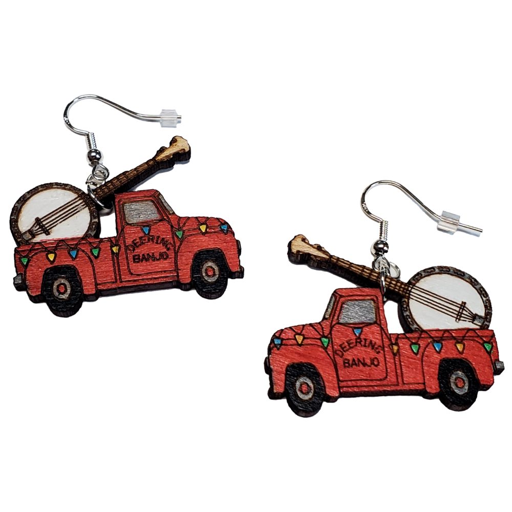 Banjo truck earrings front