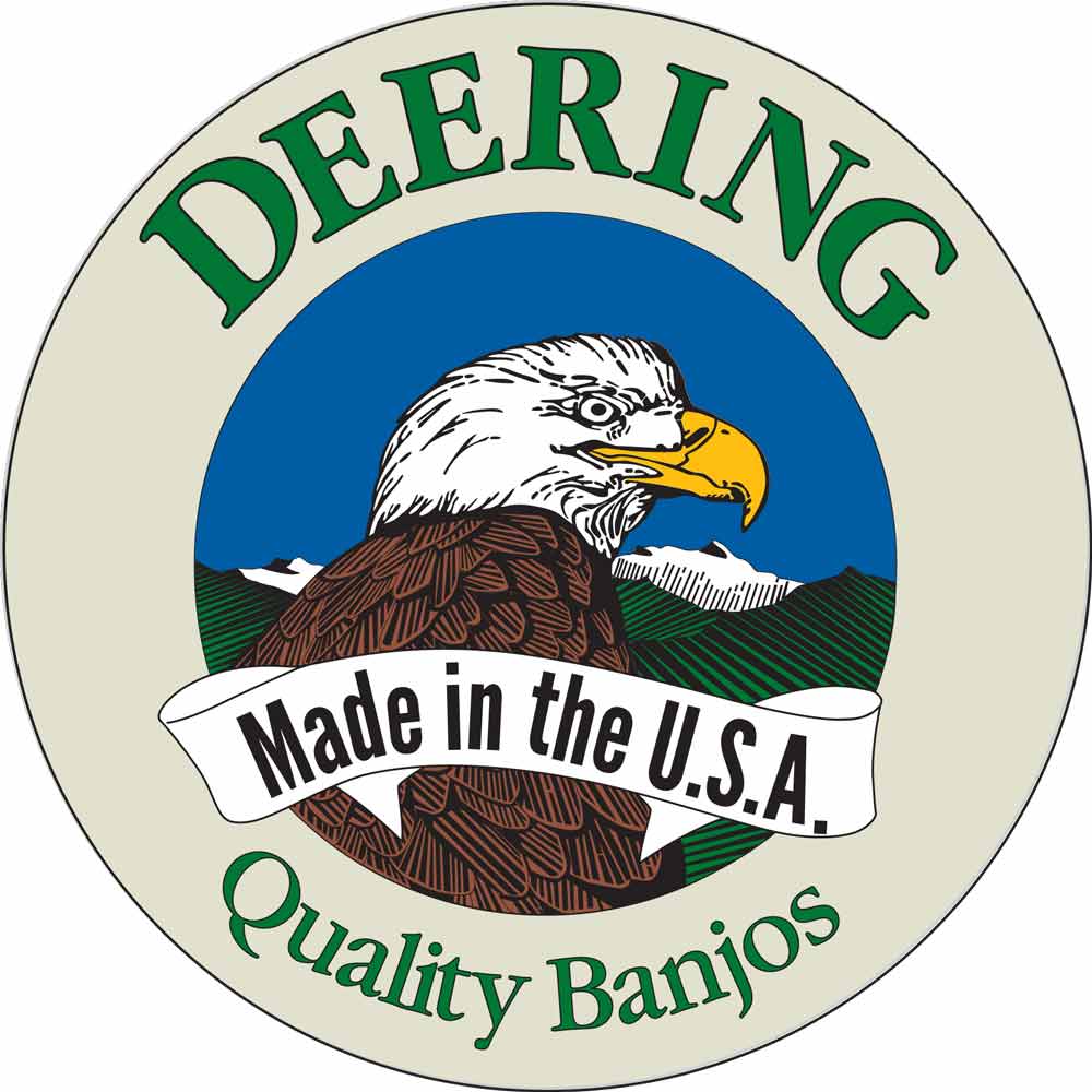 Deering Banjo 3" Round Eagle Logo Sticker
