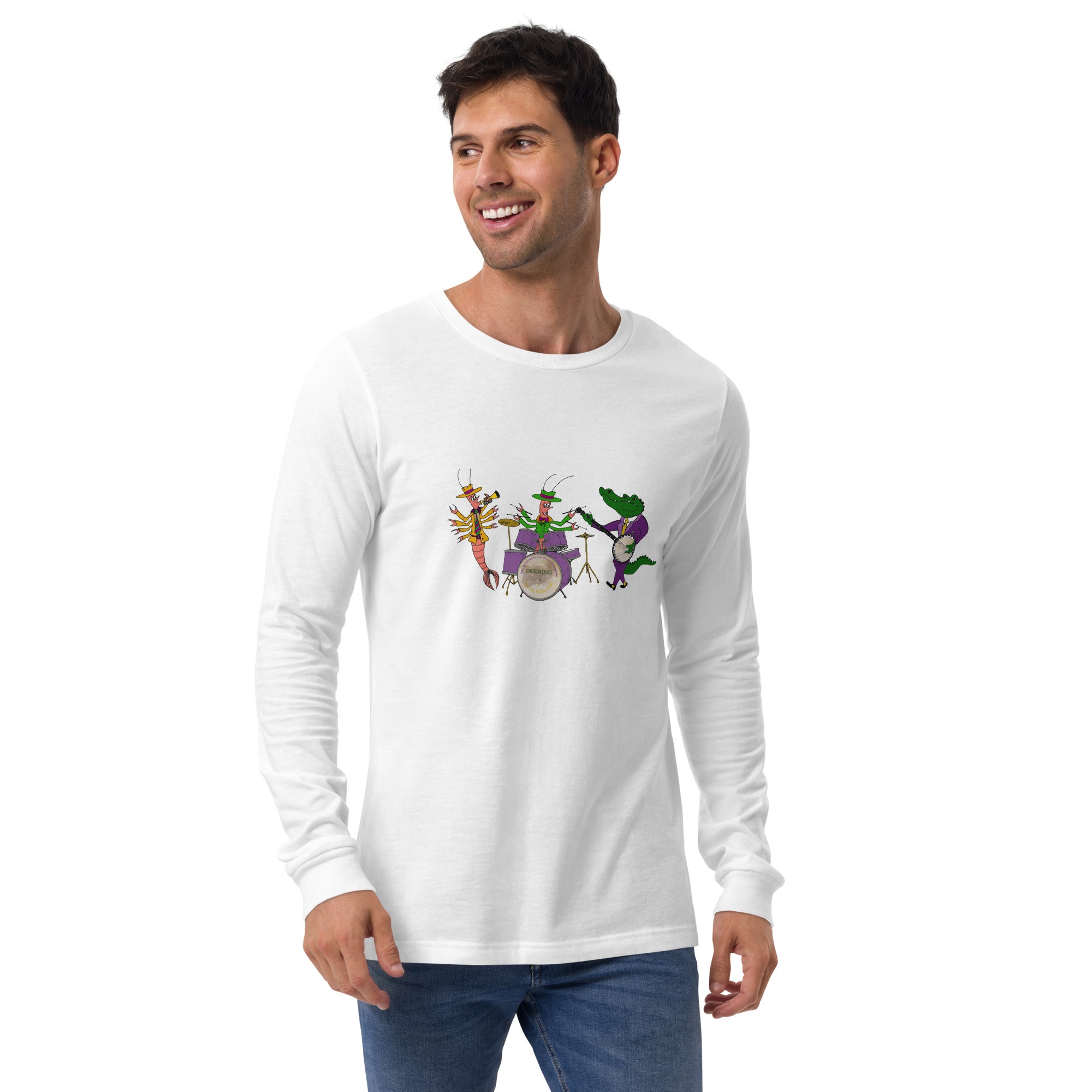 Deering Mardi Gras Jazz Band Long Sleeve T-Shirt