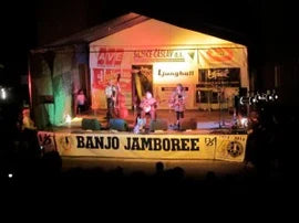 Eddie and Martha Adcock Tour Europe with Classic Goodtime 2 Banjo!