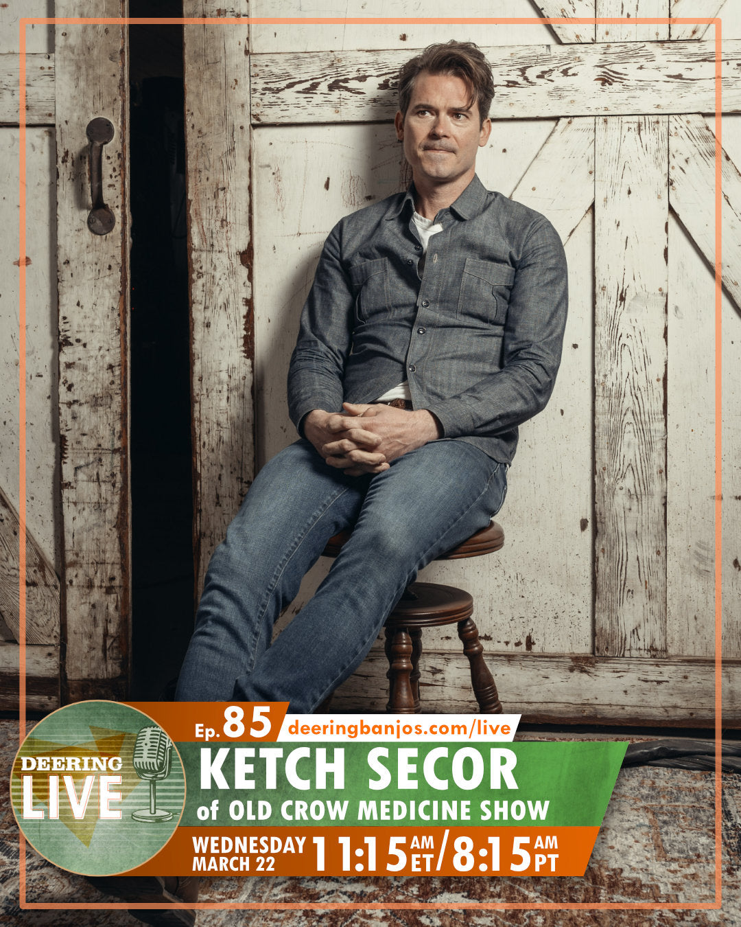Ketch Secor Sticker Ketch Secor of Old Crow Medicine Show On Deering Live – Deering® Banjo ...