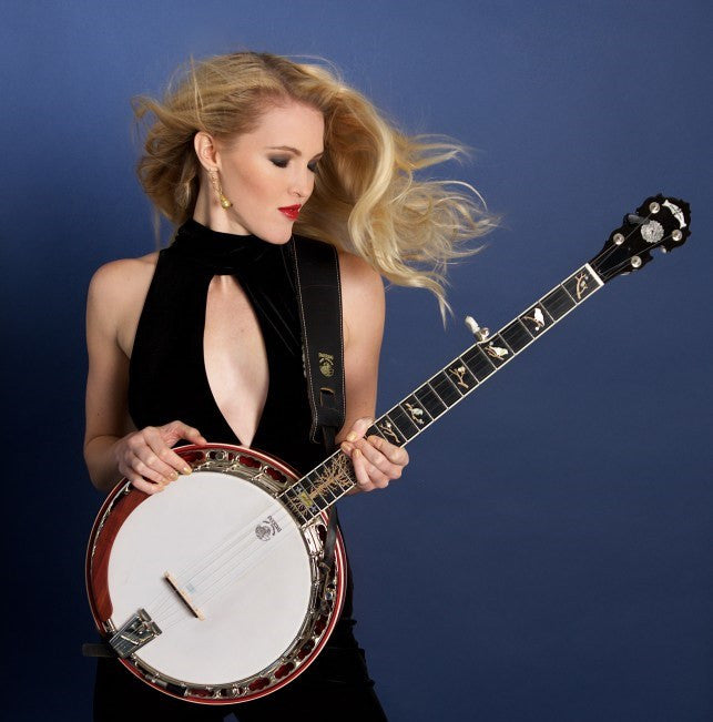 Ashley Campbell with her Custom Saratoga Star banjo