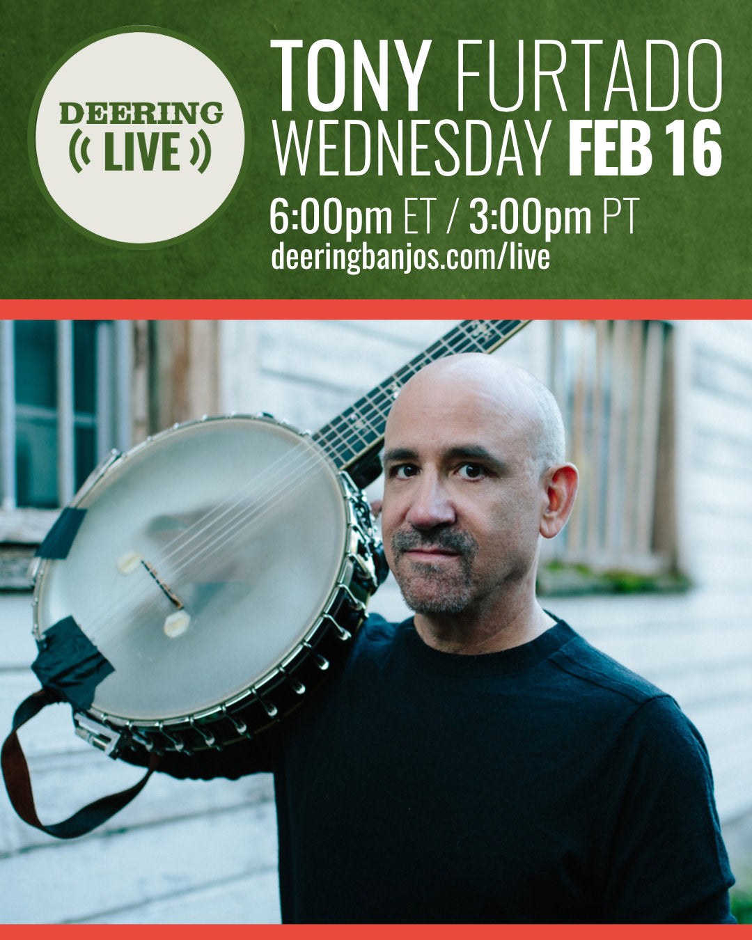 Tony Furtado on Deering Live