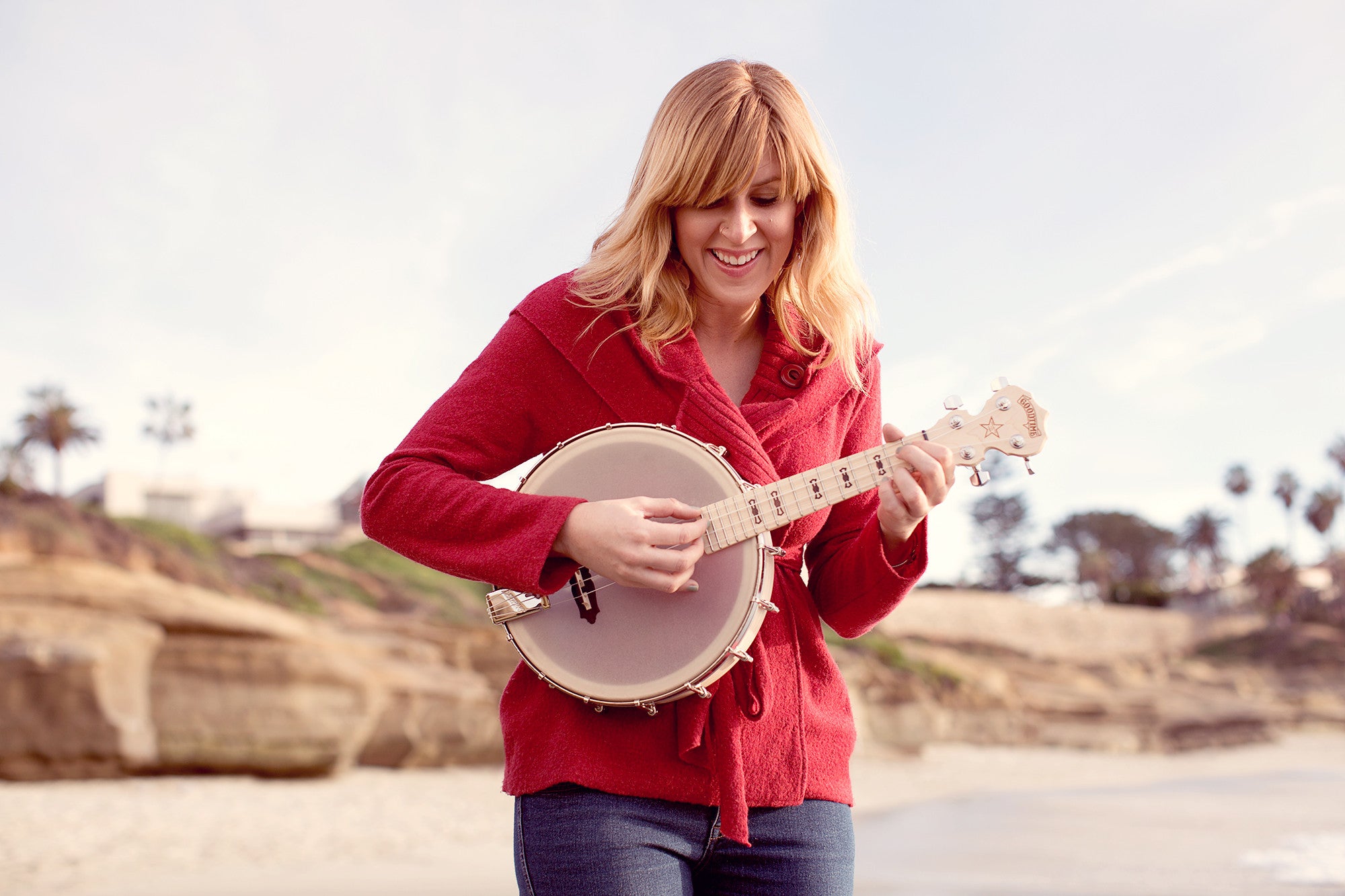 Gayle Skidmore with her Goodtime Banjo Ukulele