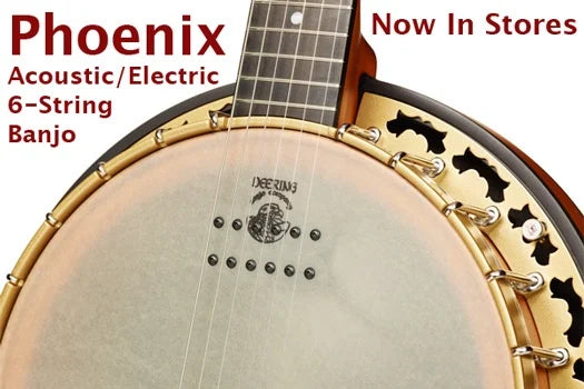 New Deering Phoenix Acoustic/Electric 6-String Banjo Arrives in Dealerships