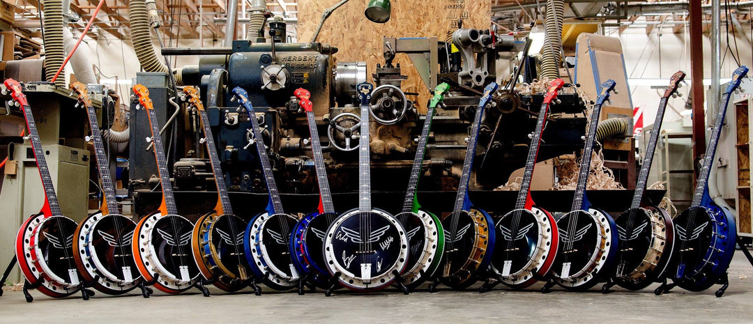 Mumford & Sons Custom USA Tour Charity Banjos!