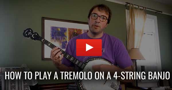 How To Play a Tremolo On 4 String Banjo