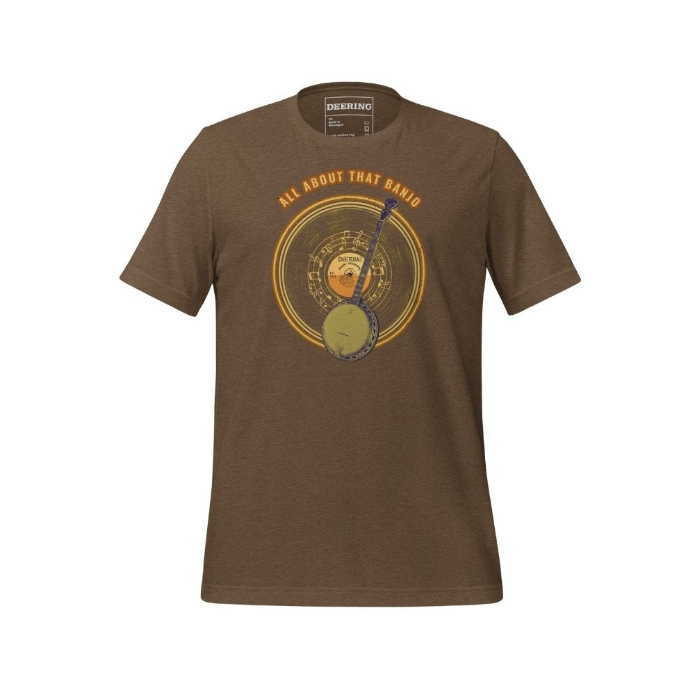 AllAboutThatBanjo-HeatherBrown_Front, White Background