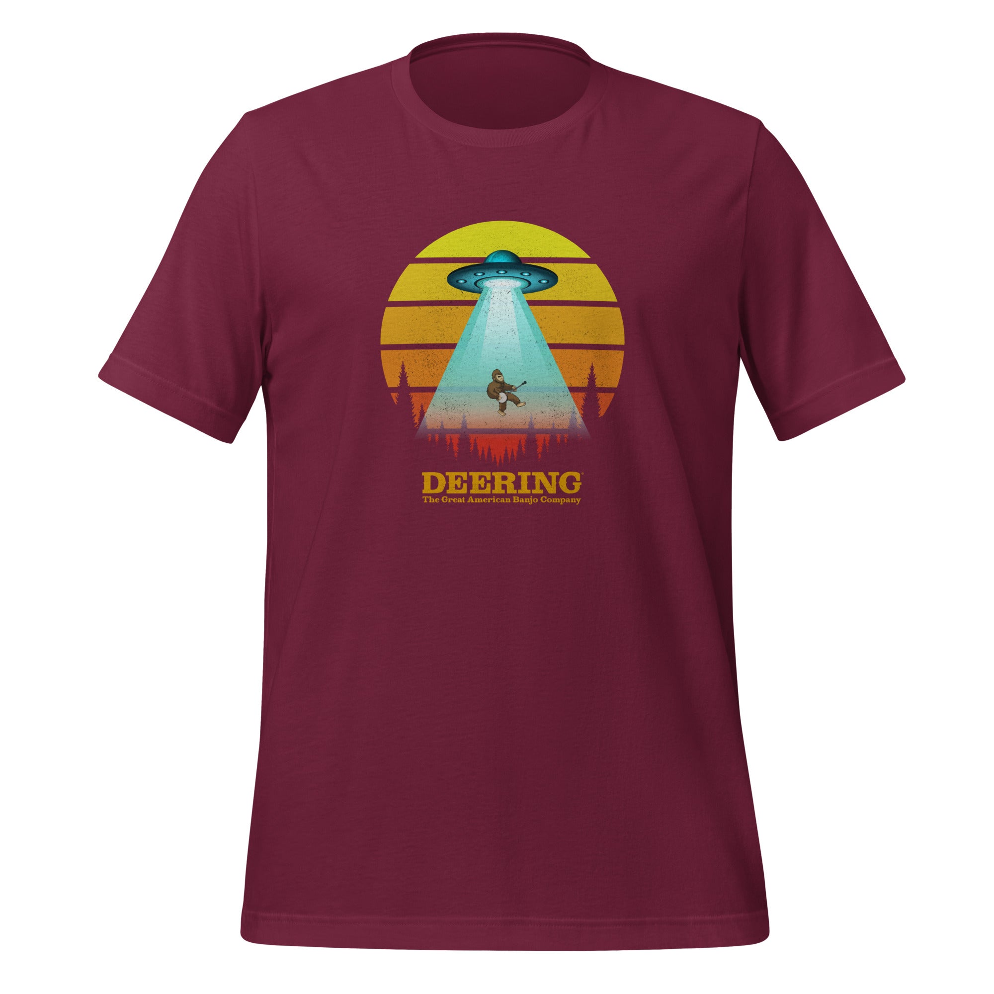Bigfoot Alien Banjo Band Maroon