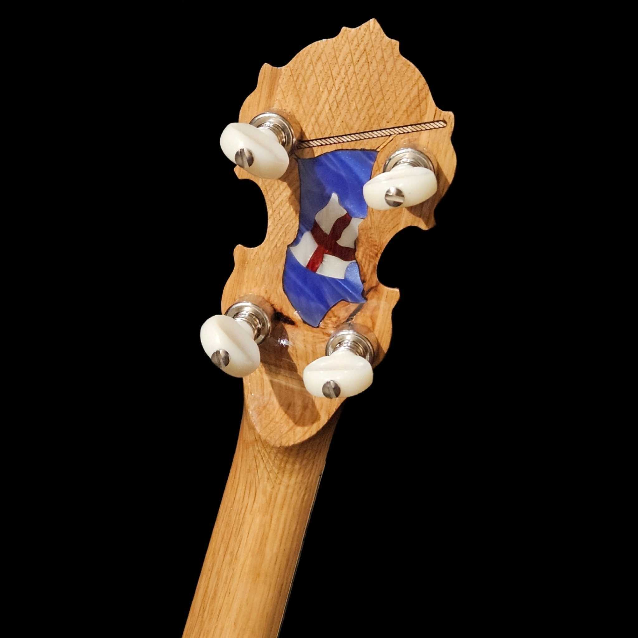 Cutty Sark Banjo Back of Peghead Flag inlay
