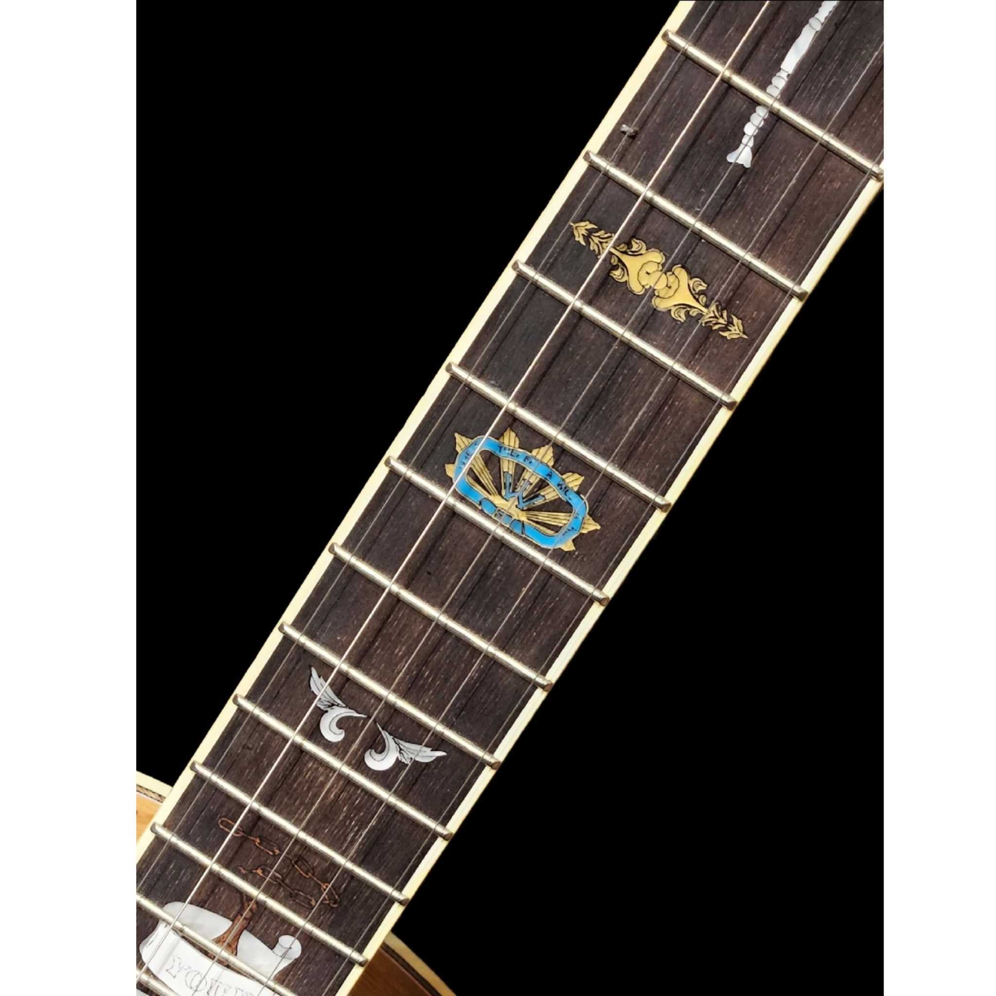Cutty Sark Banjo Neck Inlays closer up