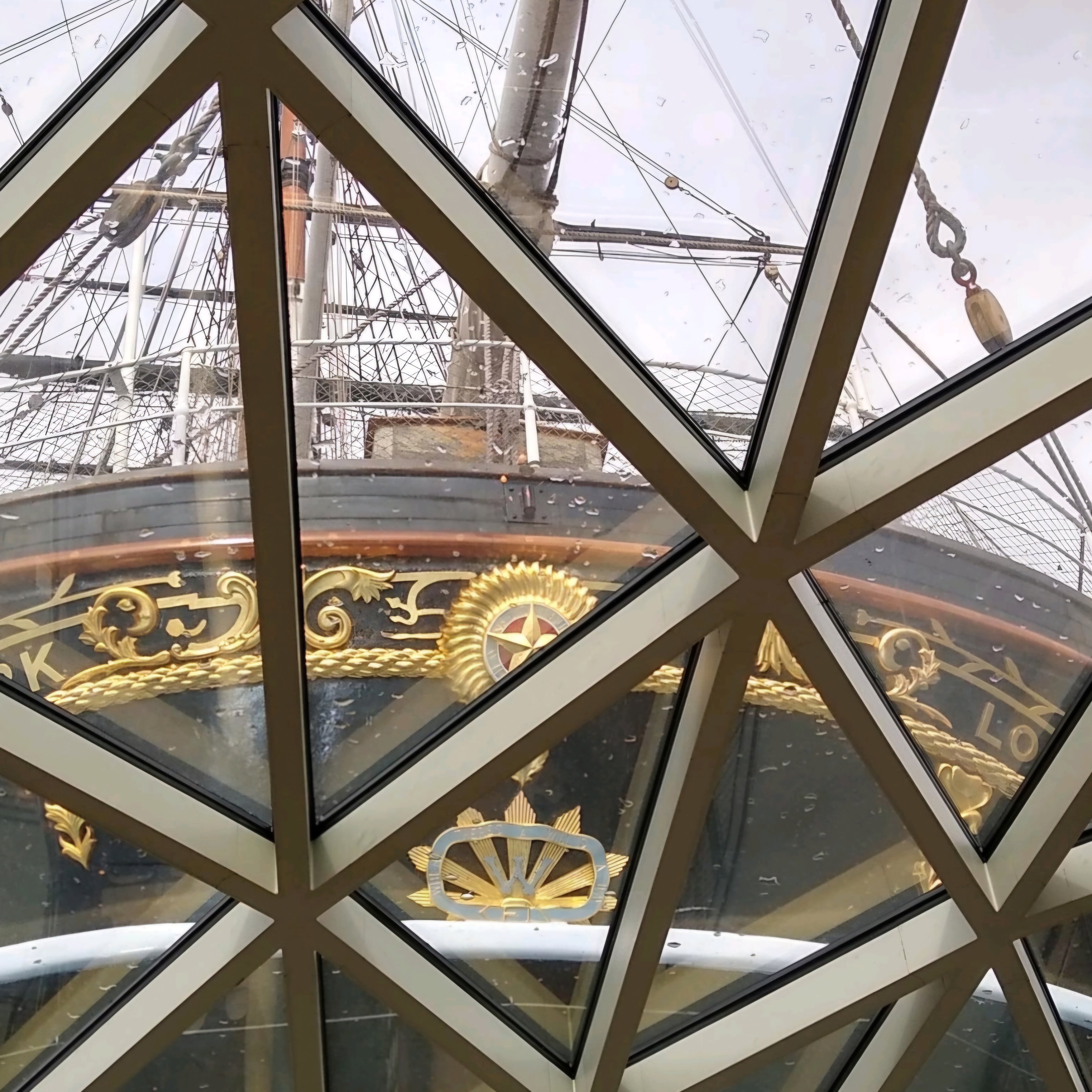 Cutty Sark Ship photo of outside ornamentation