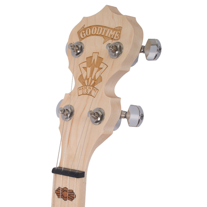 Goodtime Two Plectrum Banjo peghead right side