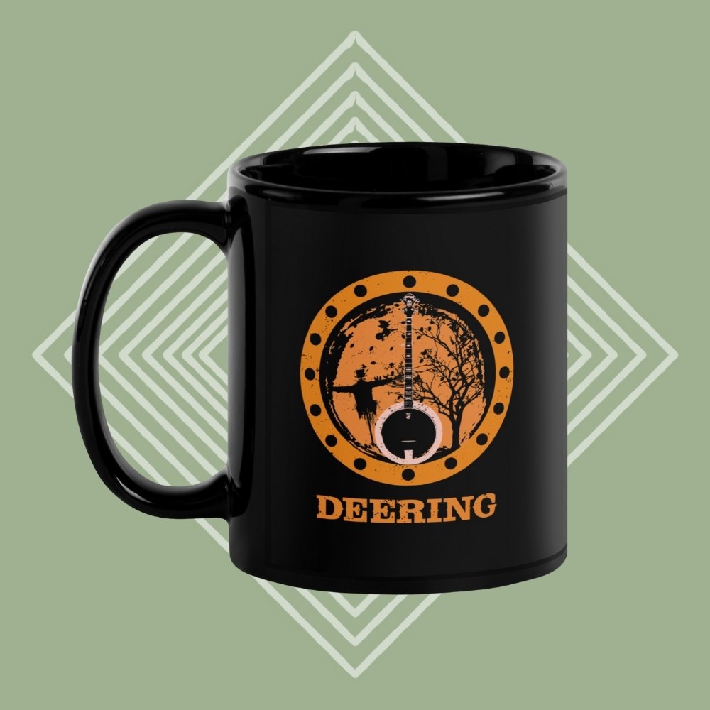 DeeringAutumnBanjoVibesMug-Black, GreenDiamondBackground