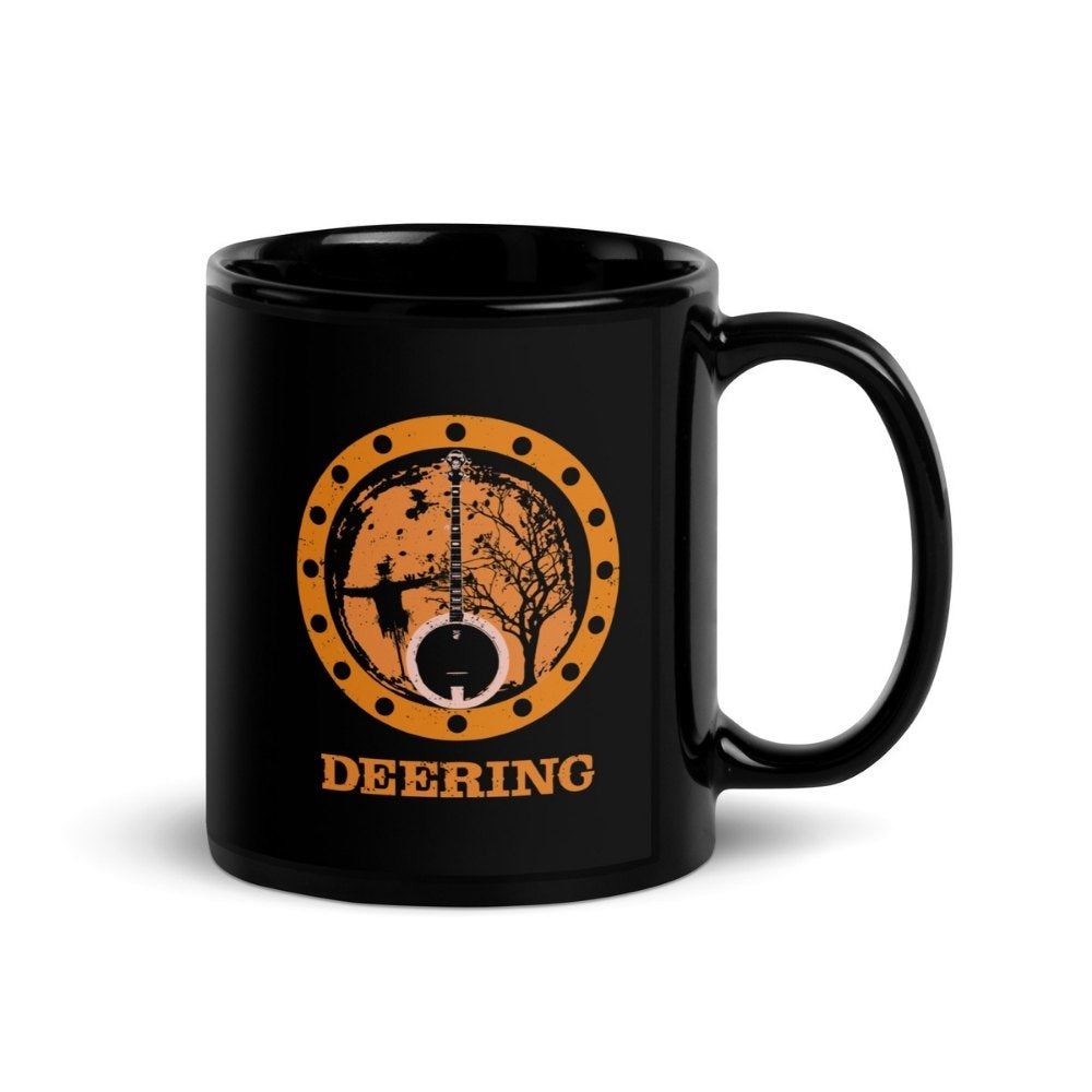 DeeringAutumnBanjoVibesMug-RightHandle-11oz, Black, White Background
