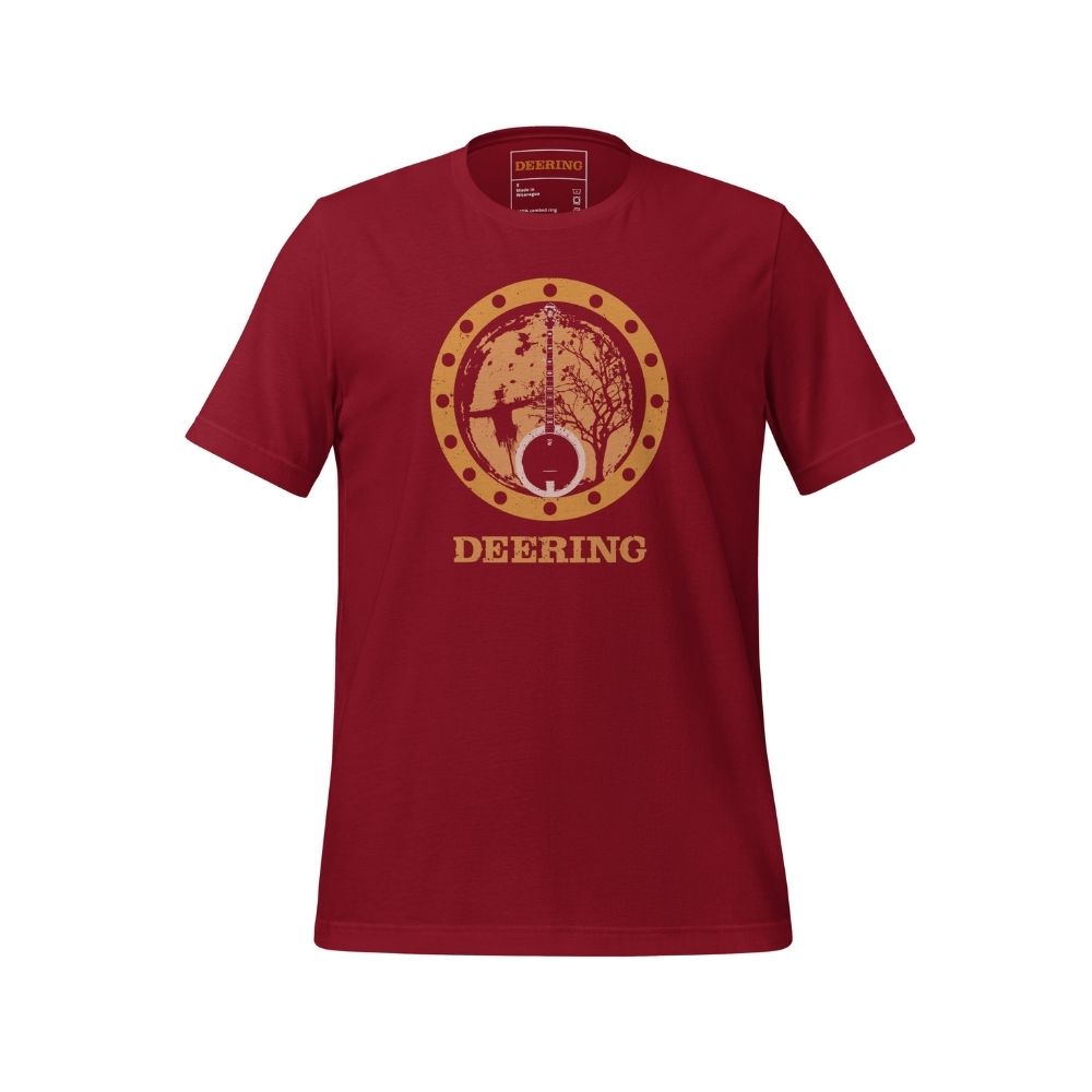 DeeringAutumnBanjoVibesT-Shirt_Cardinal_Front, White Background