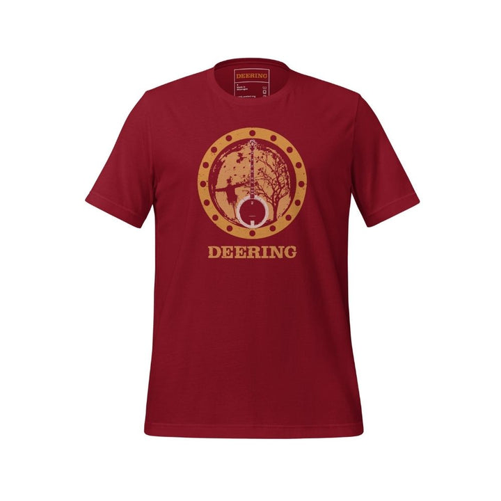 DeeringAutumnBanjoVibesT-Shirt_Cardinal_Front, White Background