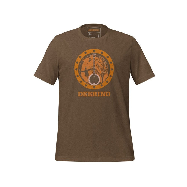 DeeringAutumnBanjoVibesT-Shirt_HeatherBrown_Front - White Background