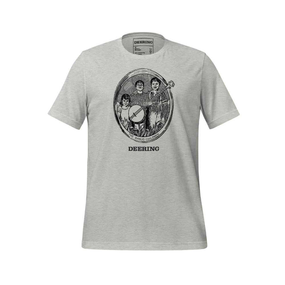 DeeringBanjoChildrenT-ShirtMockup-Grey - White Background-Front