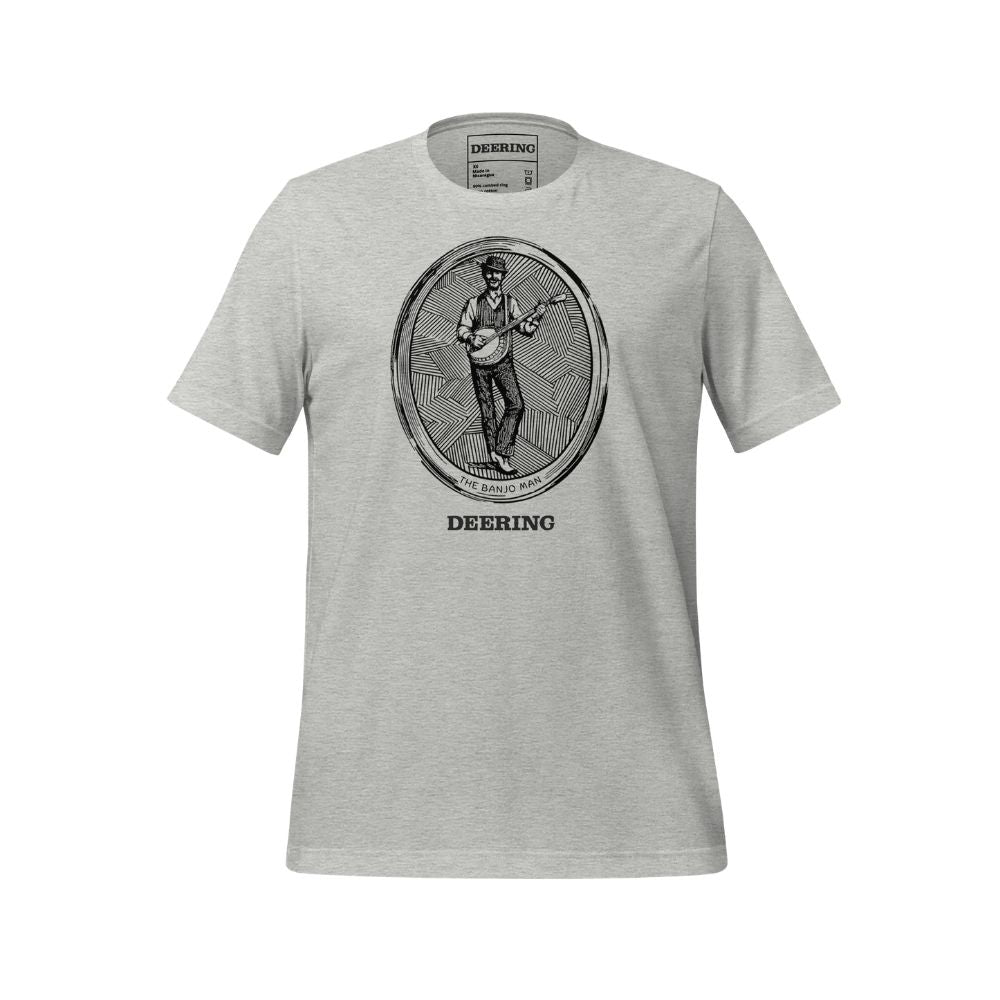 DeeringBanjoManT-ShirtMockup-Grey-White Background-Front