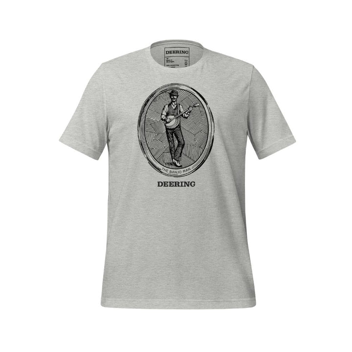 DeeringBanjoManT-ShirtMockup-Grey-White Background-Front