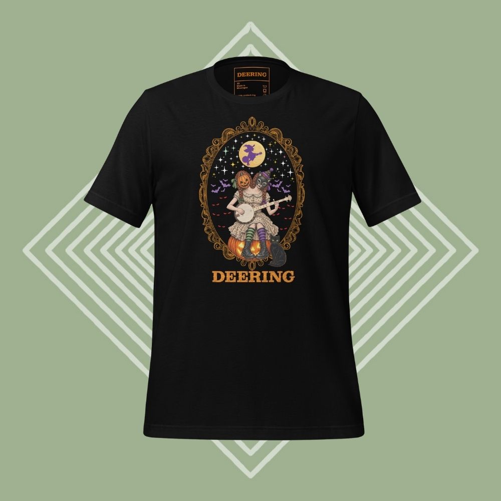 DeeringBanjoTwinsT-Shirt-Front-GreenDiamondBackground