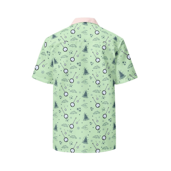 DeeringButtonUpBanjoChristmasShirt-Pistachio_Back, White Background
