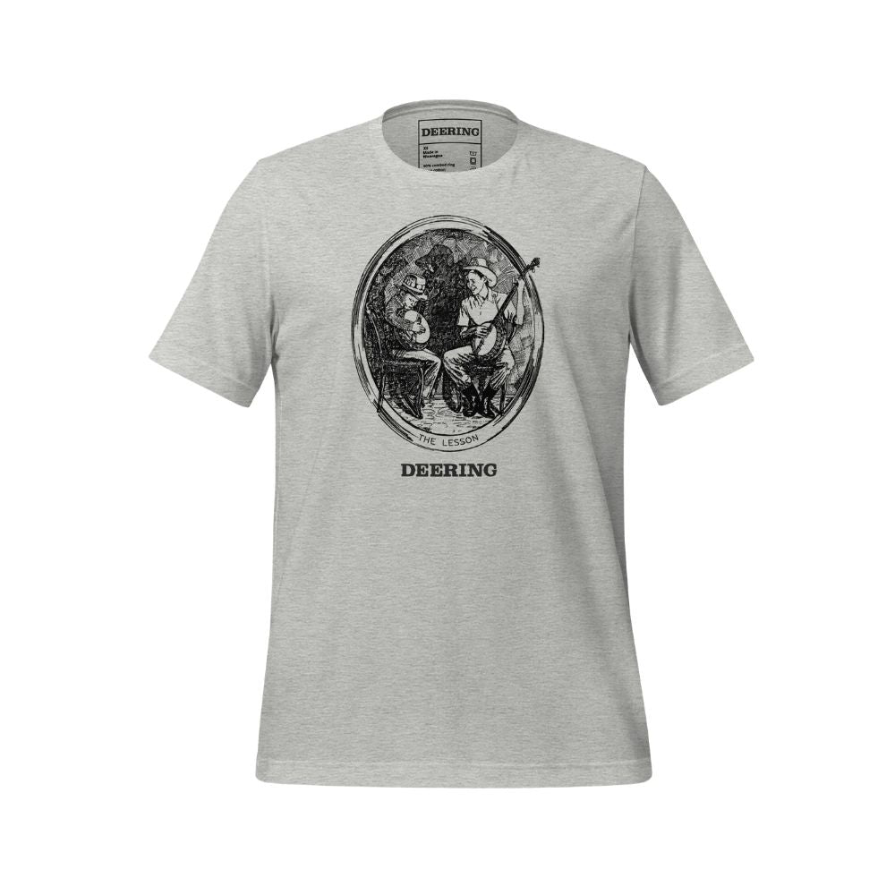 DeeringLessonT-ShirtMockup-Grey - White Background - Front