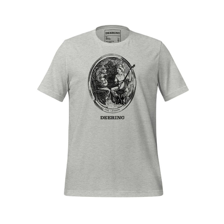 DeeringLessonT-ShirtMockup-Grey - White Background - Front