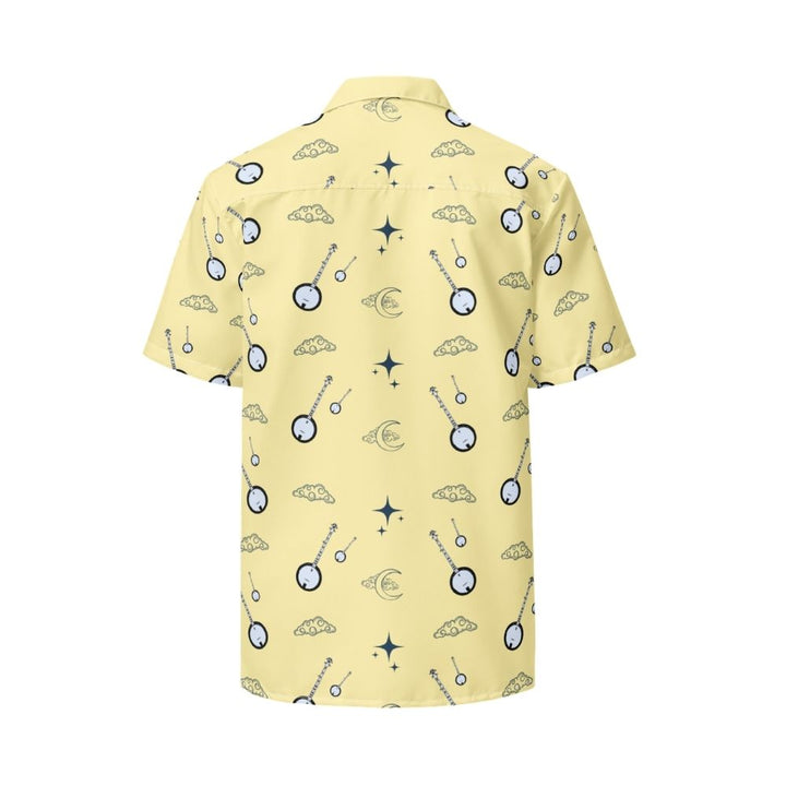 DeeringNightimeBanjoButtonUpShirt-BananaYellow-Back-White Background