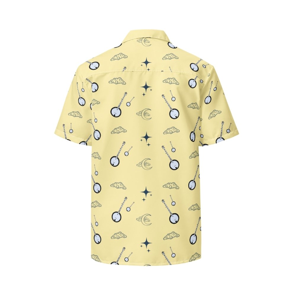 DeeringNightimeBanjoButtonUpShirt-BananaYellow_Back, White Background