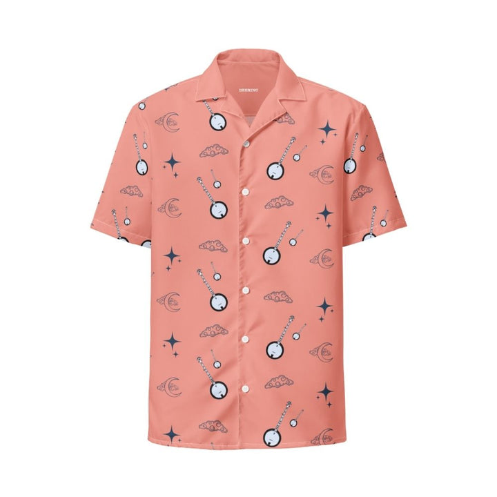 DeeringNightimeBanjoButtonUpShirt-Front-Salmon-White Background