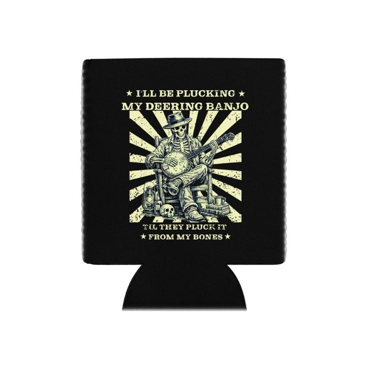 DeeringPluckItFromMyBonesKoozie12oz-Black - White Background