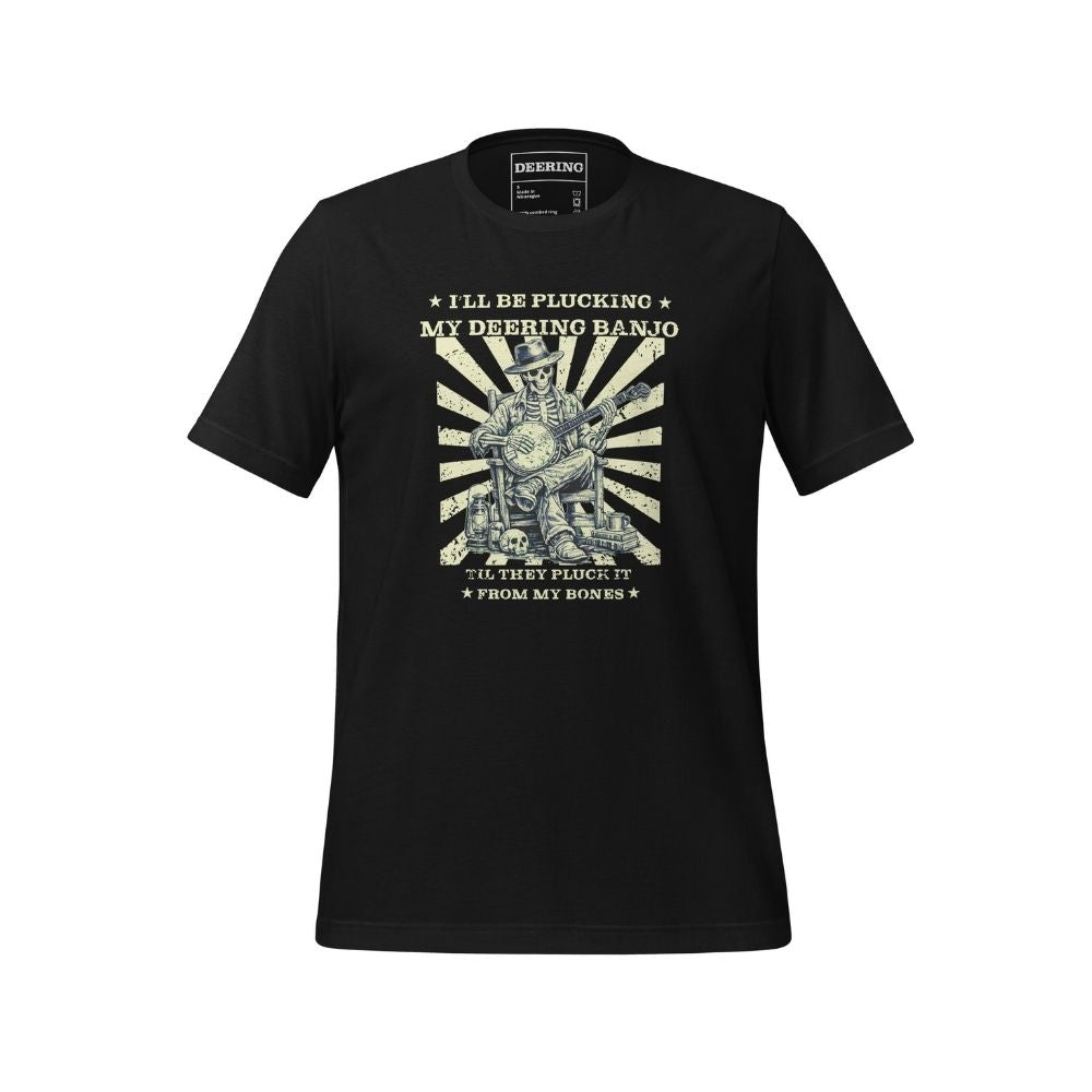 DeeringPluckitfromMyBonesT-Shirt-VintageBlack-Front-White Background