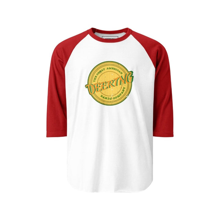 DeeringVintageBaseballVibesBBallShirt-RedandWhite, White Background