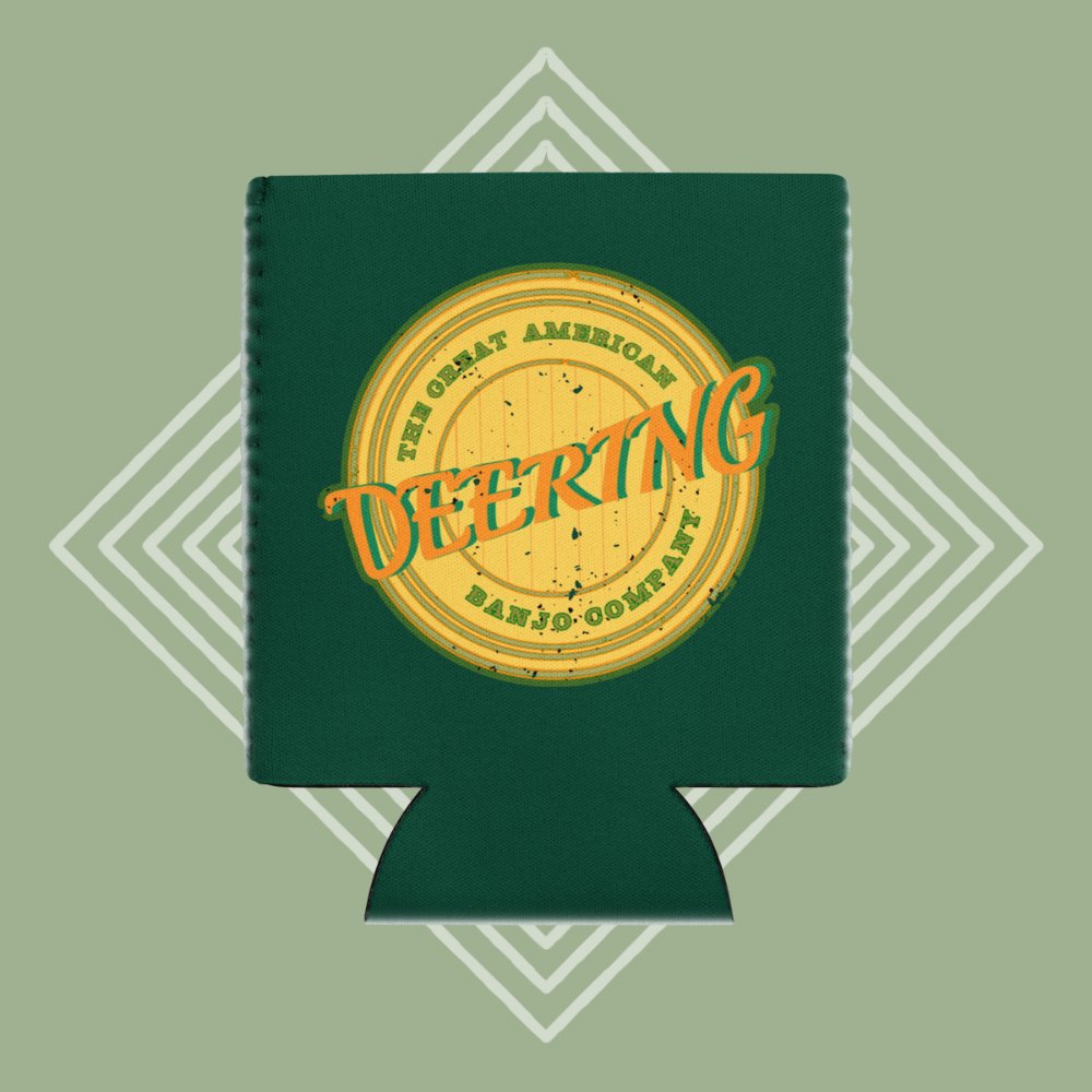 DeeringVintageBaseballVibesKoozie-GreenDiamond Background