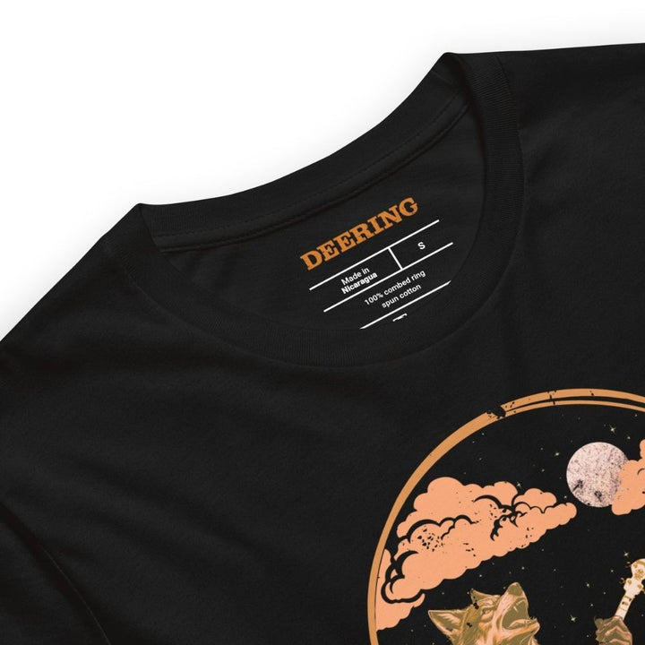 DeeringWolfmanPlaysBanjoT-Shirt_Black_Collar_UpClose, white background