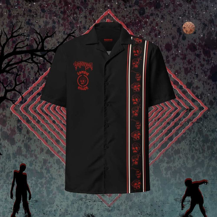 DeeringZombieKillerButtonUpShirtMockups-WithZombieBackground 1