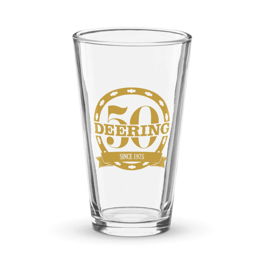 Deering 50th Anniversary Pint Glass - Front