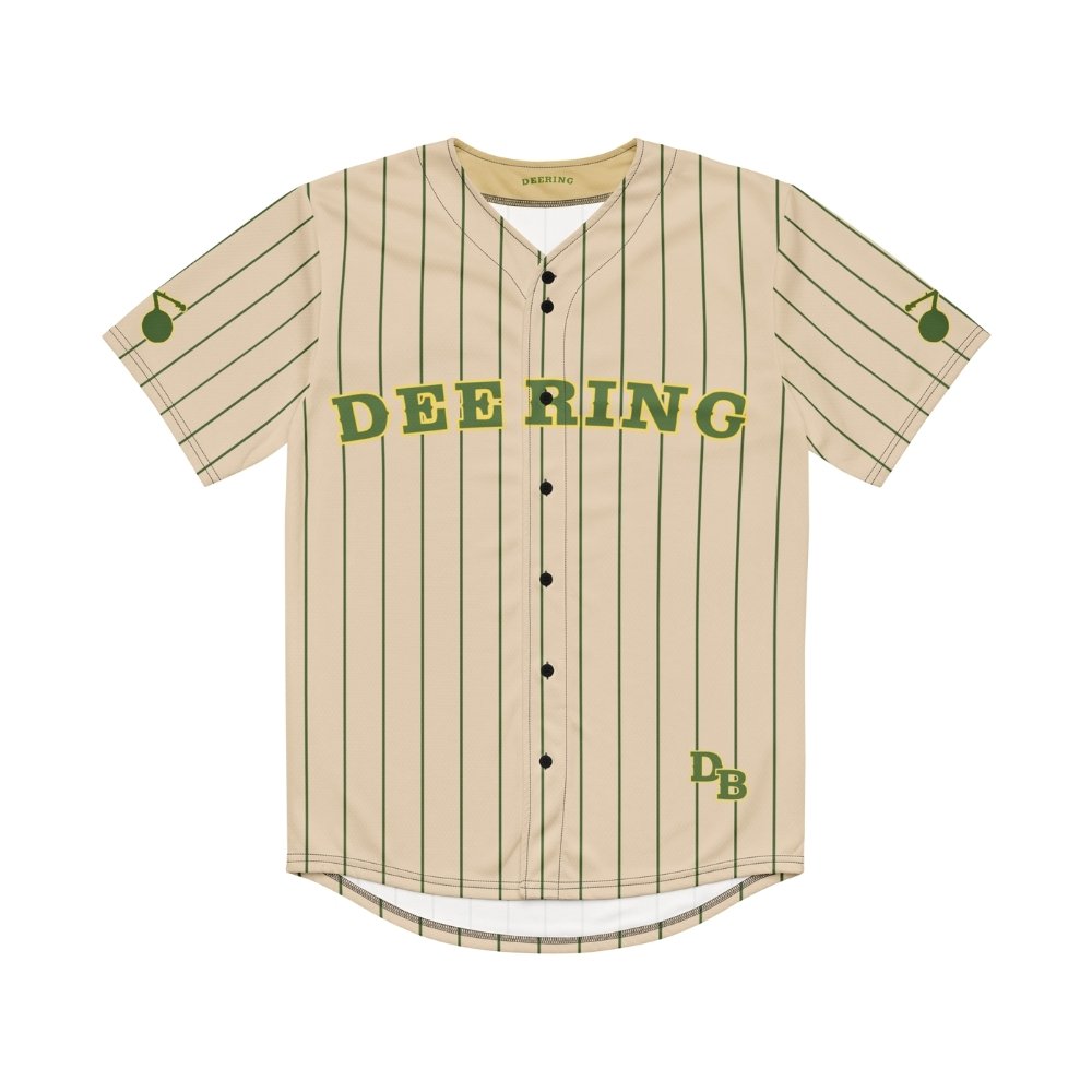 Deering_Banjo_Baseball_Jersey_Cream_Front, White Background