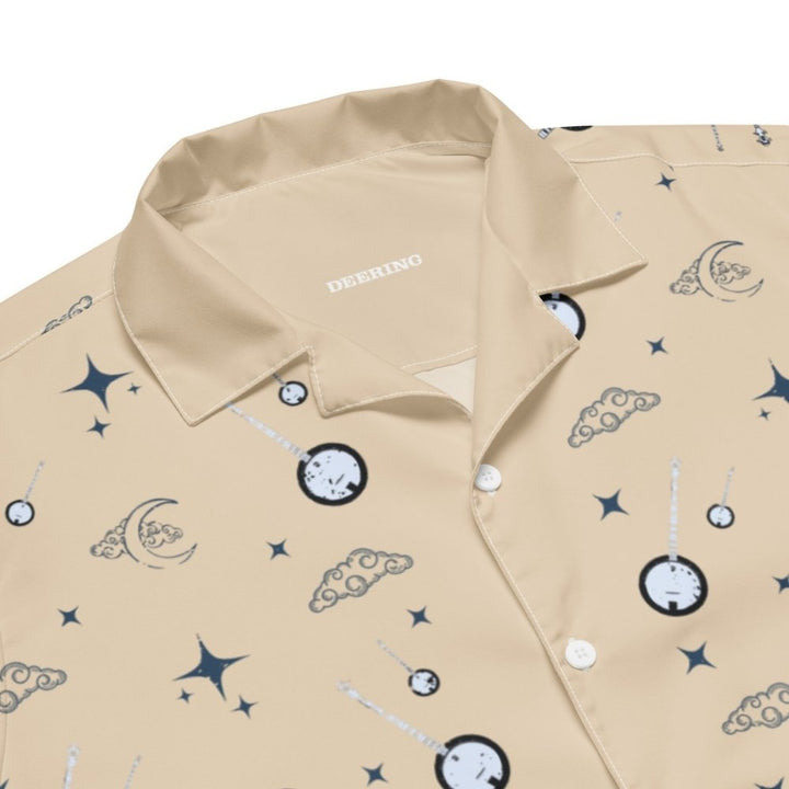 Deering_Nightime_Banjo_Button_Up_Shirt_-_Champage_Closeup, White Background