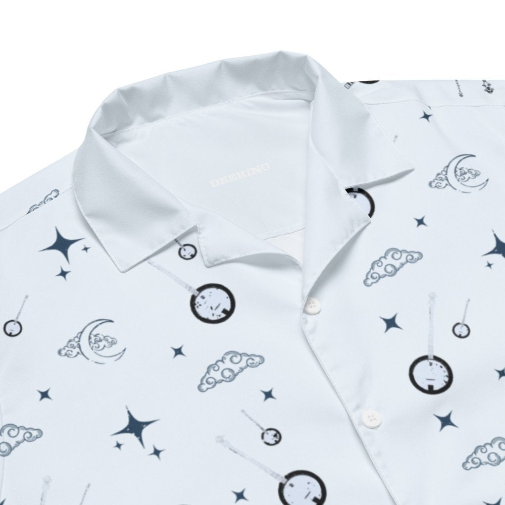 Deering_Nightime_Banjo_Button_Up_Shirt_-_Light_Blue_Closeup, White Background