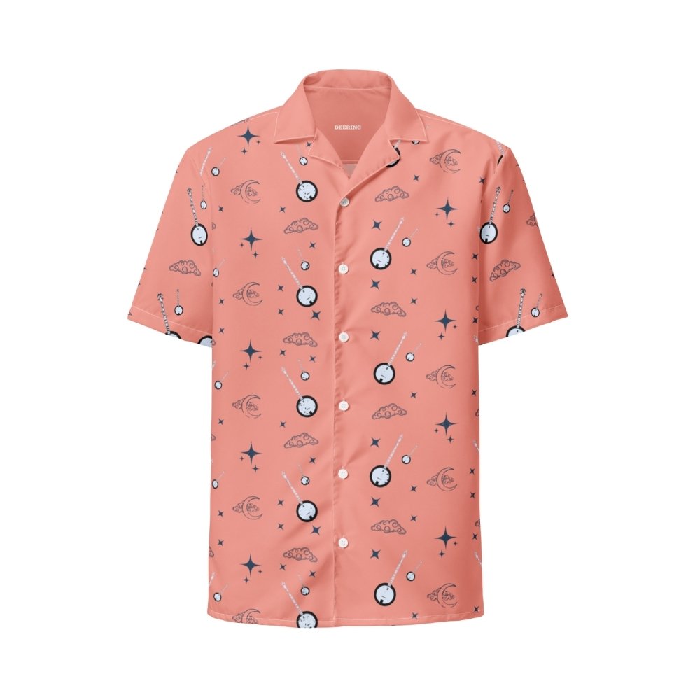 Deering_Nightime_Banjo_Button_Up_Shirt_-_Salmon_Front, White Background