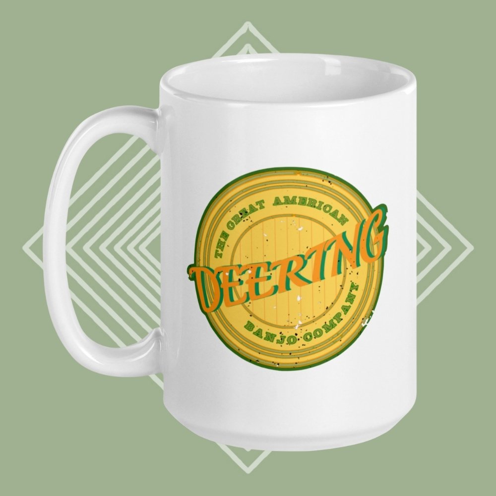 Deering Vintage Baseball Mug, Green Diamond Background